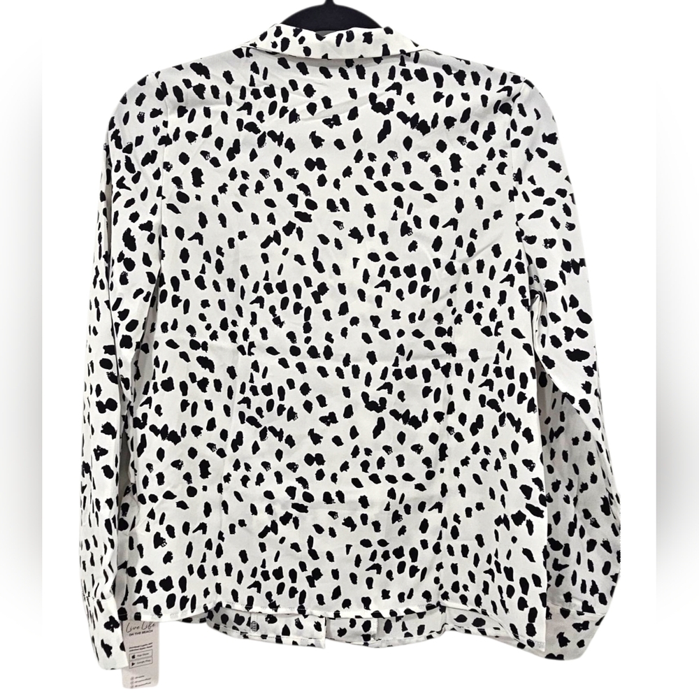 NWT Cupshe Eugenia Long Sleeve Animal Print Blouse Size XS - Picture 6 of 7